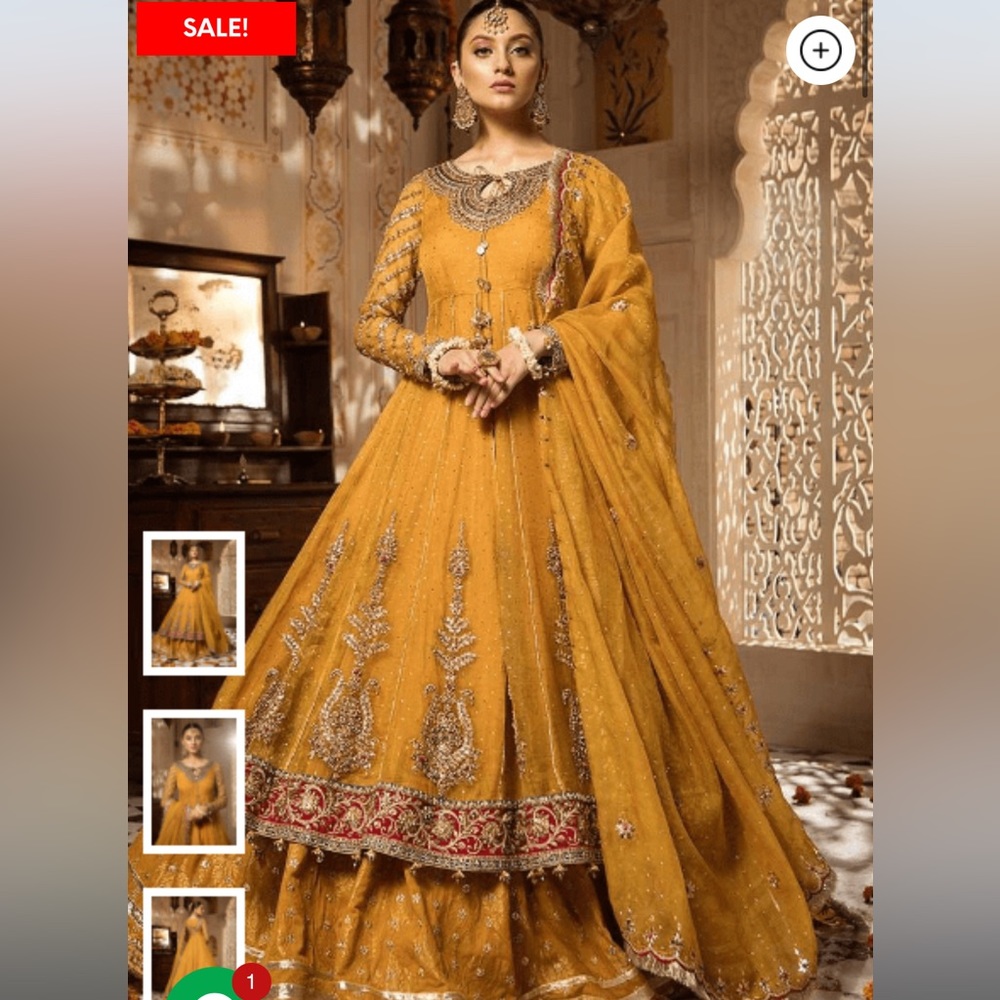 Maria B mustard frock dress
